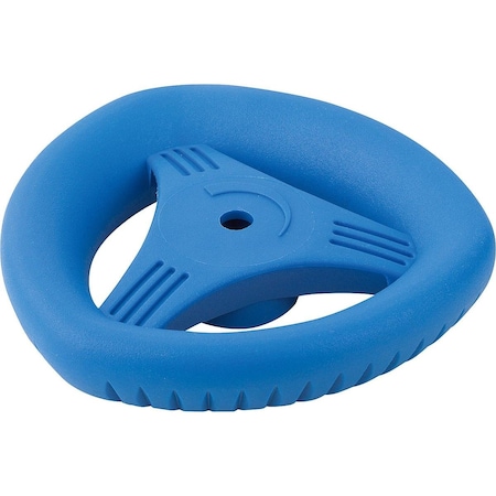 Kipp Delta Wheel D1=50 Square Socket Sw=5, Size:1, Thermoplastic Blue Ral5017, Wgr Without Grip, D2=5 K0275.050054